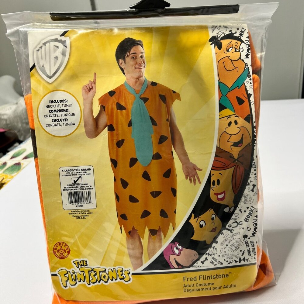 Flintstones Fred Halloween Costume Adult Size X-Large - Picture 6 of 8